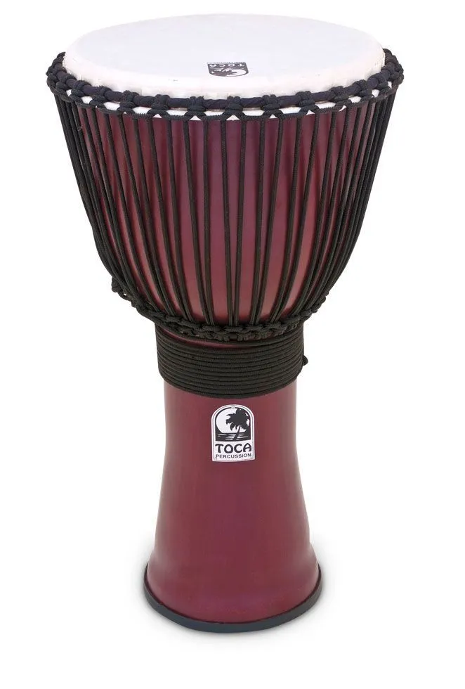 Toca 10" Freestyle II Rope Tuned Djembe - Red