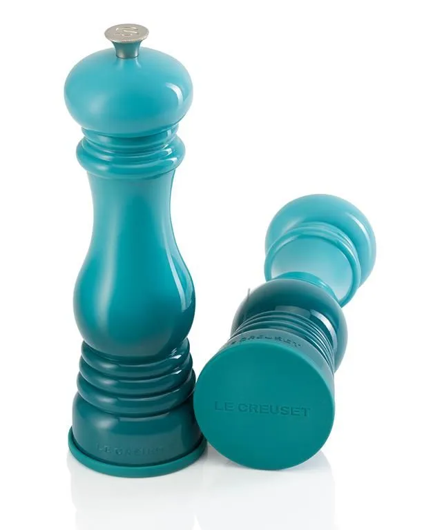 Le Creuset Set of 2 Silicone Mill Caps - Caribbean Blue