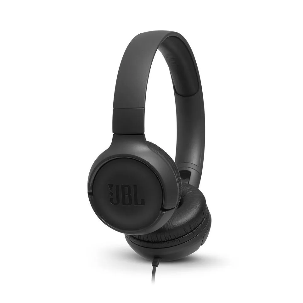 JBL Tune 500 WIRED On Ear Headphones With Mic (NO BLUETOOTH) - Black