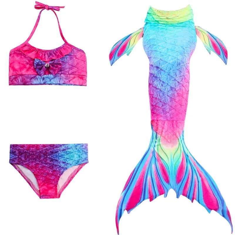 Iconix 3 Piece Kids Multi-Colour Tones Mermaid Bikini DH02