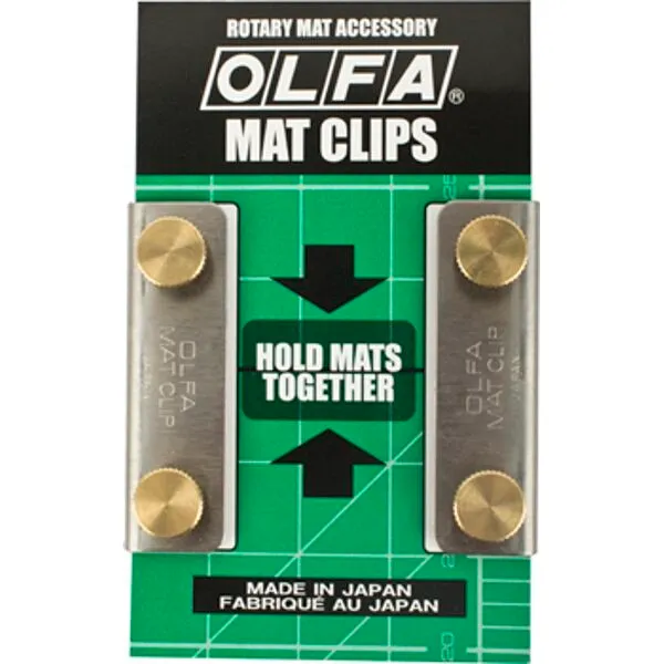 OLFA Clips Pair Holds 2 Or More Mats Together Fits All Mat Brands