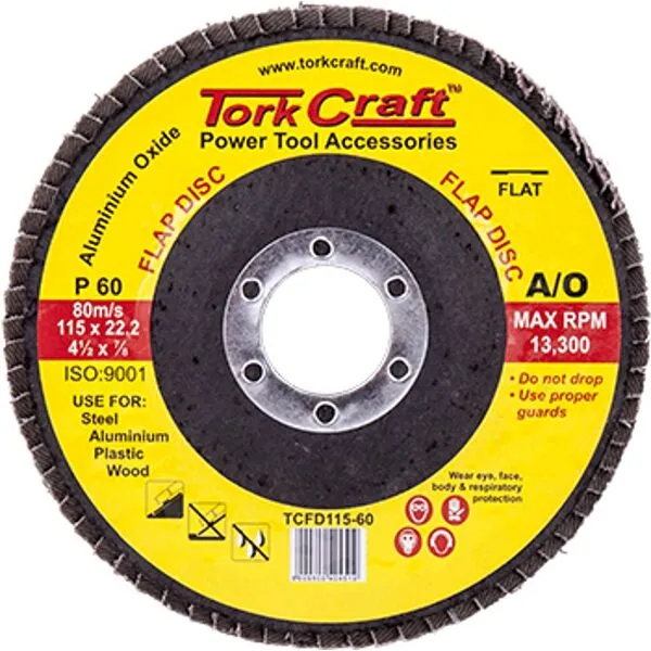 Tork Craft Flap Sanding Disc 115mm 60Grit