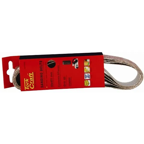 Tork Craft Sanding Belt 30 X 451 Power Hole 60 Grit 5/Pk