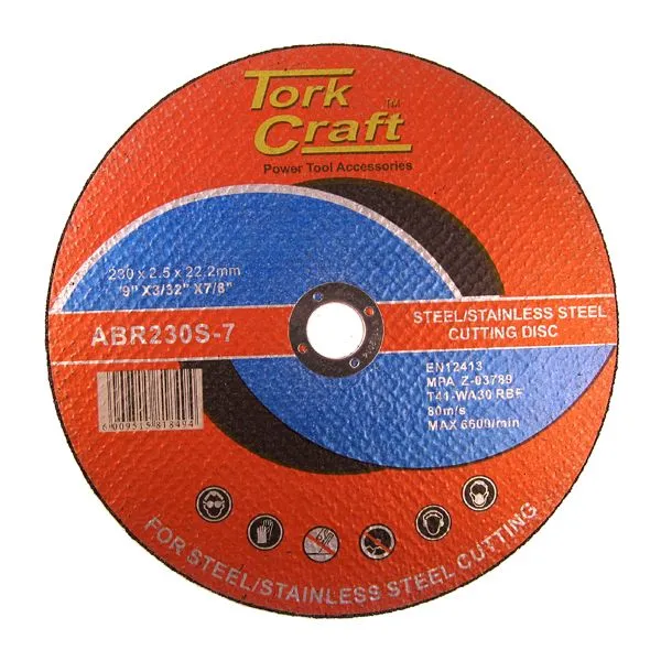 Tork Craft Cutting Disc Steel And Ss 230 X 2.5 22.22mm