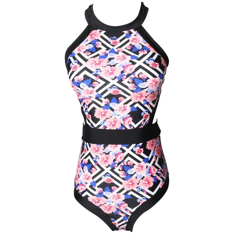 Iconix One Piece Floral Printed Daughter Swimsuit