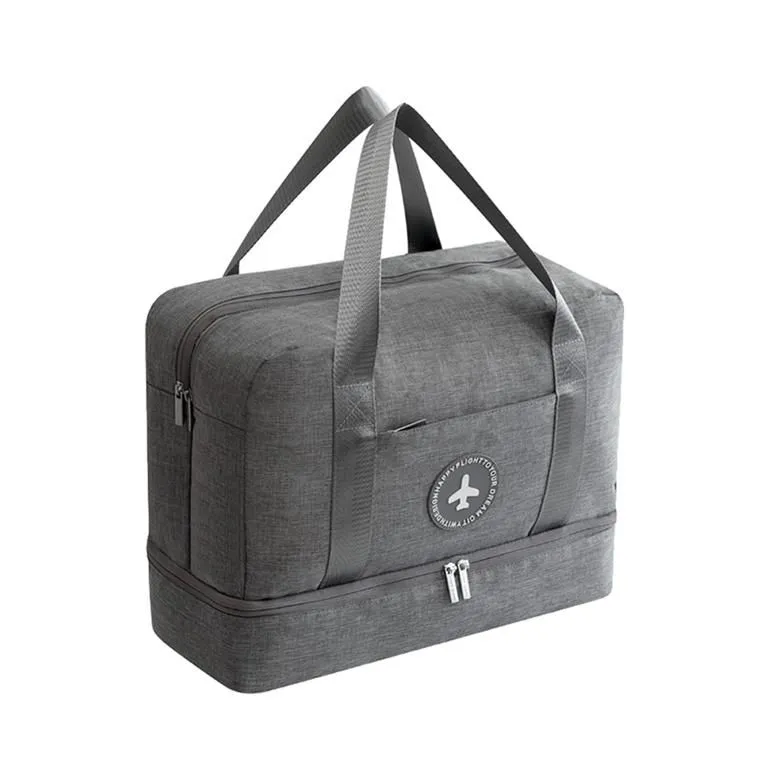 Unisex Dry and Wet Separation Travel Toiletry Bag - Gray