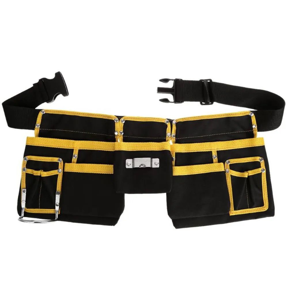 Multi-Functional Electrician Tool Waist Bag - Black