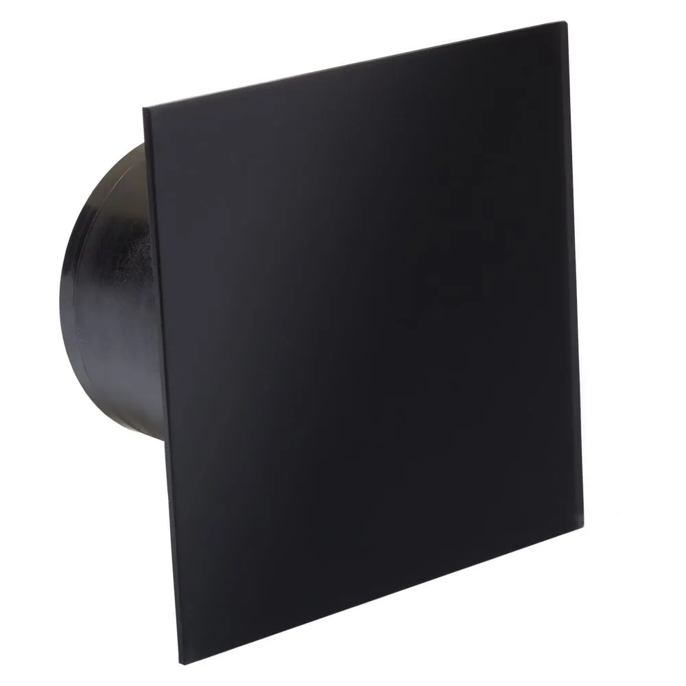 Extractor Fan Bathroom Toilet Designer Glass Cover  - Black