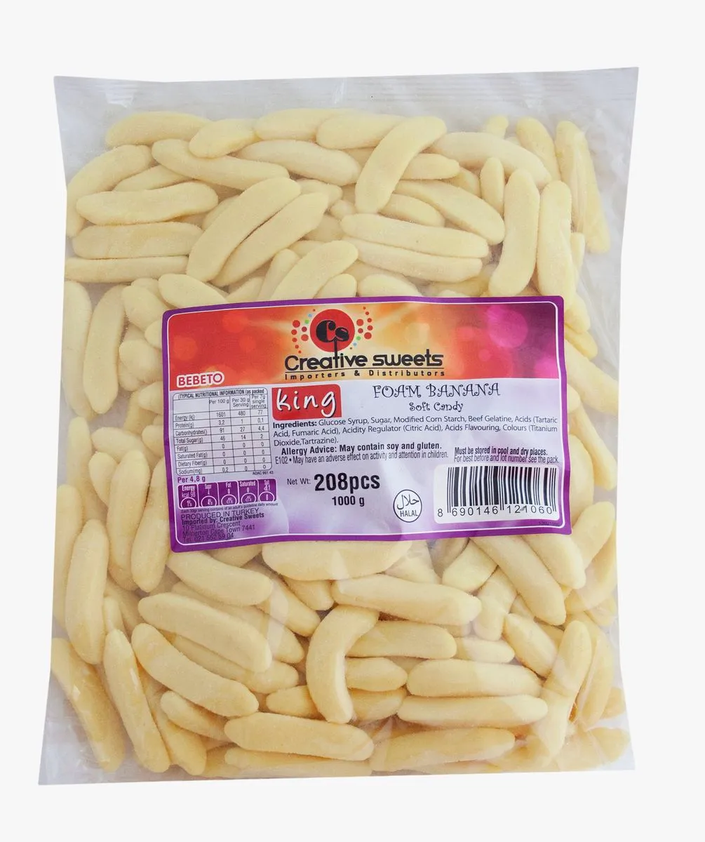 King Candy - Bananas Bulk Bag 2 x 1 Kg