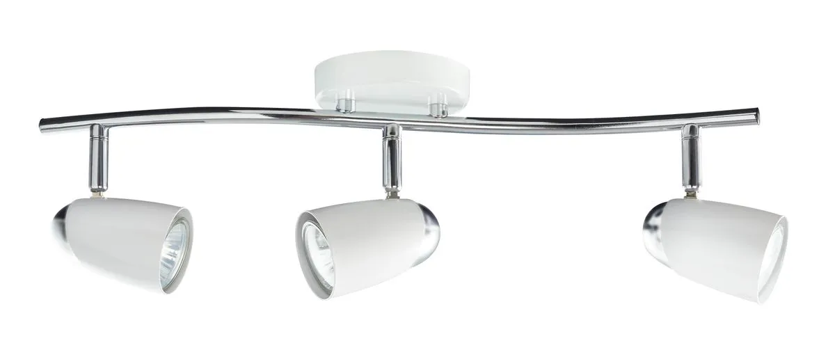 Bright Star Lighting - Three White and Polished Chrome Spotlight
