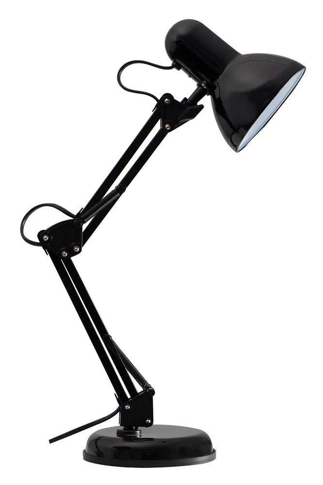 Bright Star Lighting - Adjustable Metal And PVC Desk Lamp - Black