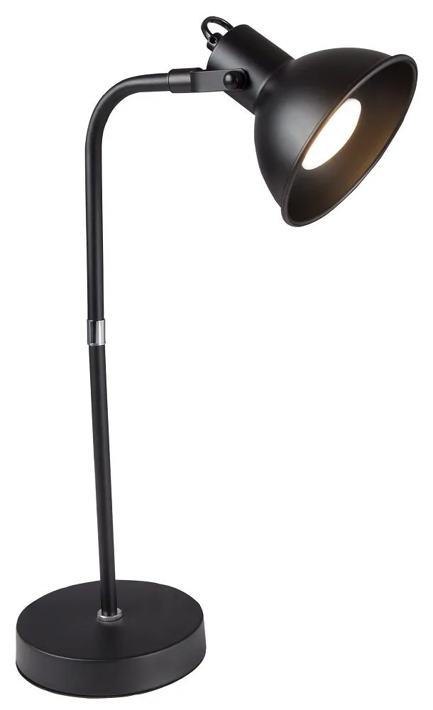 Bright Star Lighting - Metal Desk Lamp With Rotatable Head - Black