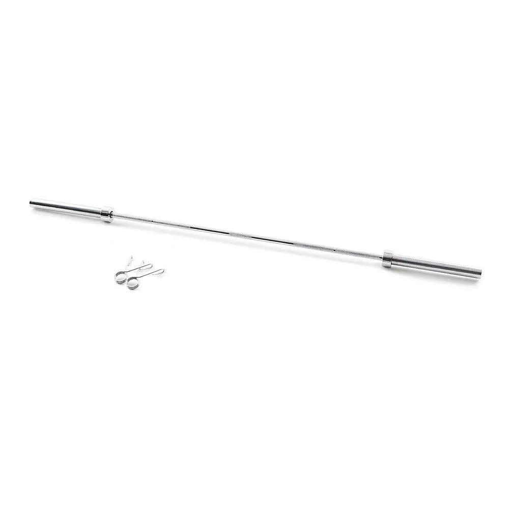 Olympic Bar with 2 Collars Chrome Barbell