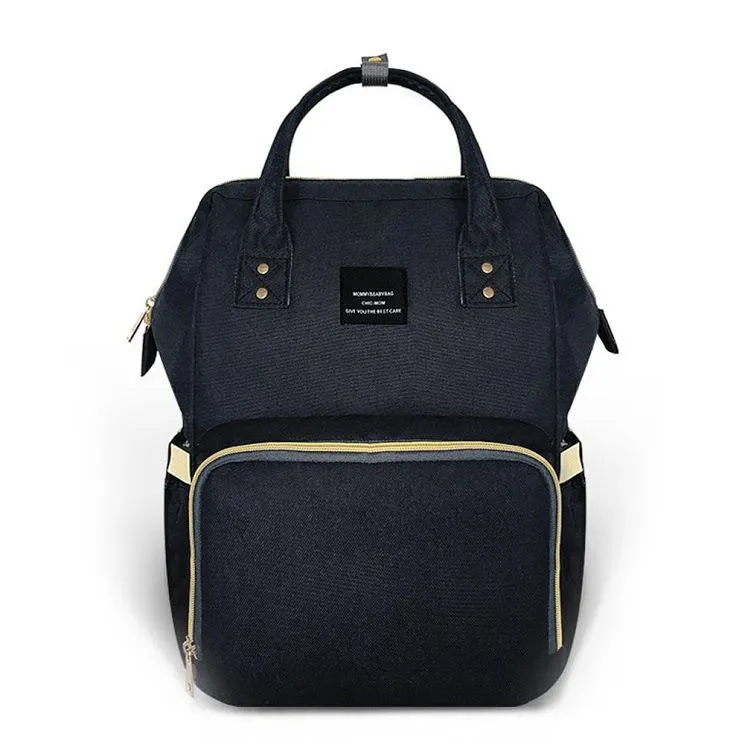 Diaper Bag Nappy Bag,Waterproof Multi-Function Mommy Bag - Black