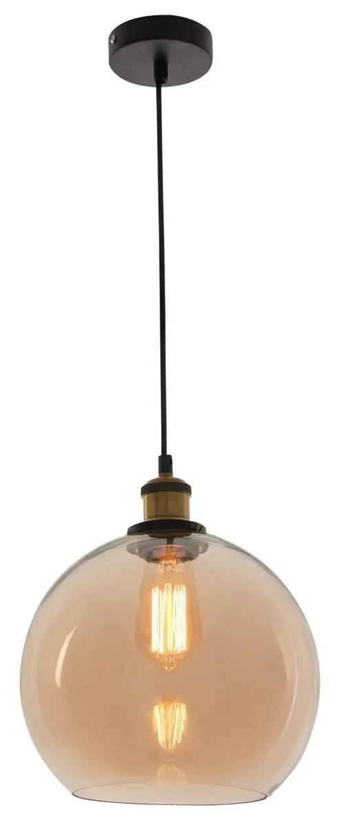 Bright Star Lighting - Single Pendant with Glass - Amber