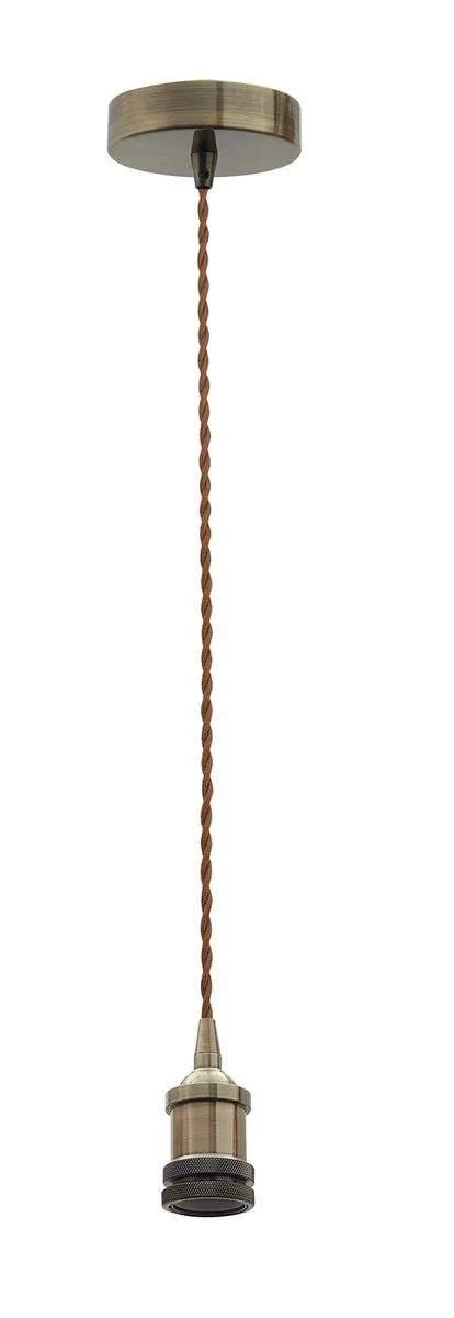 Bright Star Lighting - Single Cord Metal Pendant in Blister Pack - Bronze