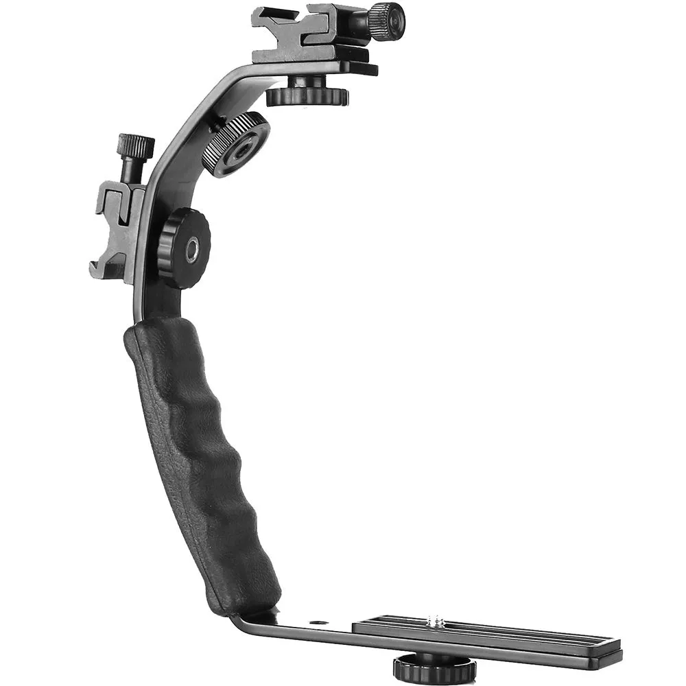 Mini DV Camcorder DSLR Camera C-shape Hot Shoe Flash Bracket