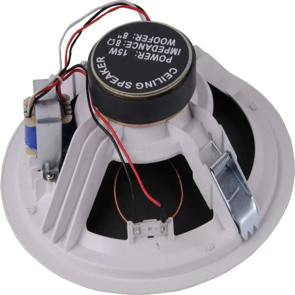 Ceiling Speaker 8" SPKR with 10" Grill 15W 100V Line White