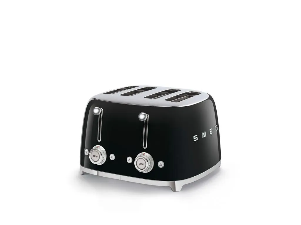 Smeg - Retro 4-Slice Toaster - Black