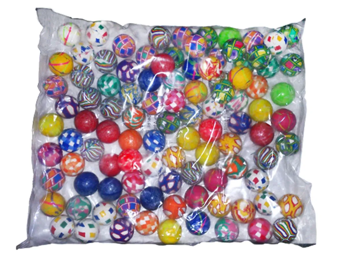 Rubber Bouncy Balls (Pack of 100) - 32 mm