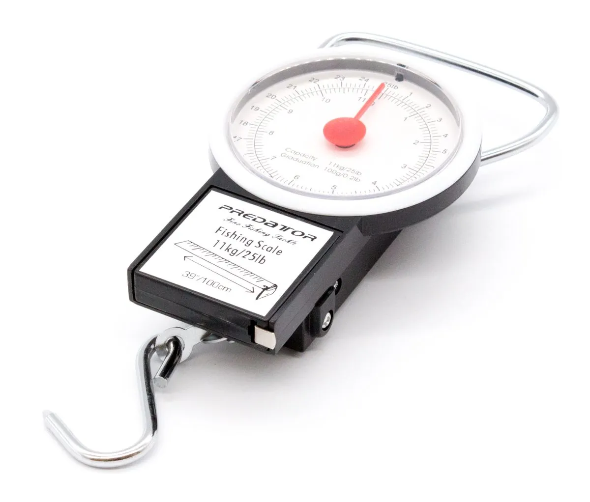 Predator Fishing 11kg Dial Scale with Built-In Measuring Tape