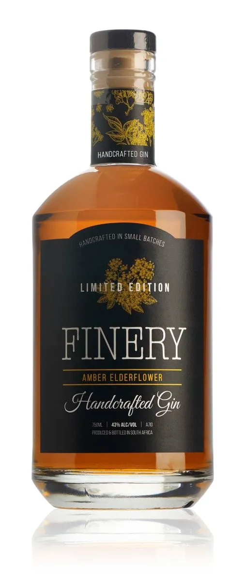 Finery Gin - Handcrafted gin - Amber Elderflower Gin - 750 ml