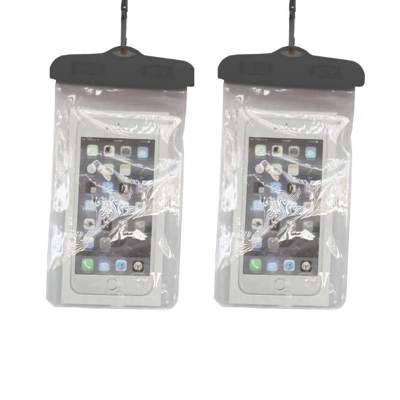 Waterproof Smartphone Pouch & Underwater Case Double Pack - Black