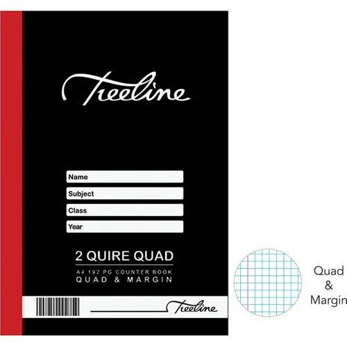 Treeline Hard Cover Counter Books 2 Quire A4 192 pg - Q&M (Pack of 5)
