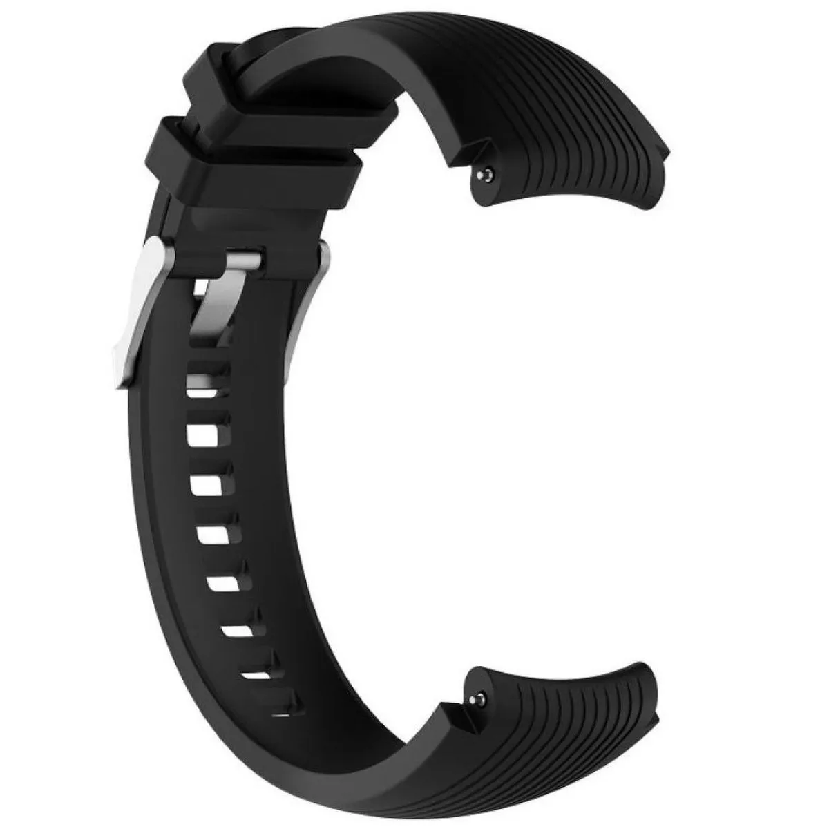 Samsung Galaxy 46mm / Gear S3 Frontier/Classic Silicone Replacement Strap - Black