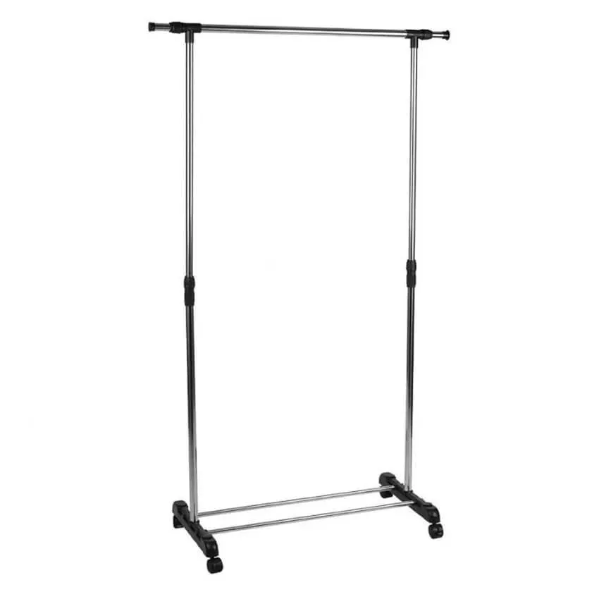 Single Pole Telescopic Clothing Rack