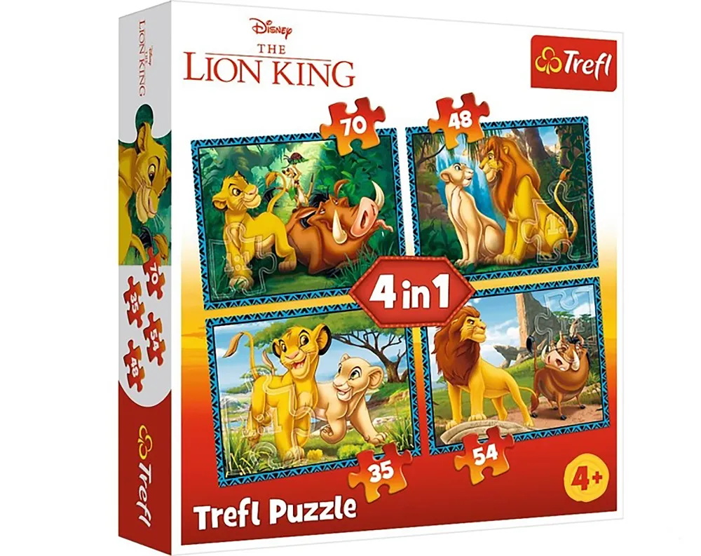 TREFL - The Lion King 4-In-1 Puzzle