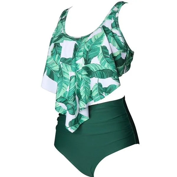 Iconix  Daughter Green Leaf Tone Two-piece Bikini