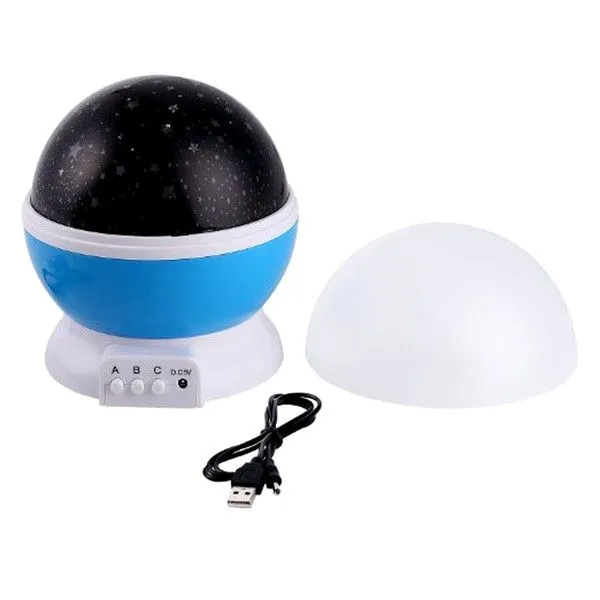LED Lamp Baby Night Lights Color Changing Star Sky Projector-Blue