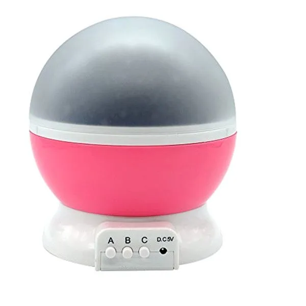 LED Lamp Baby Night Lights Color Changing Star Sky Projector-Pink
