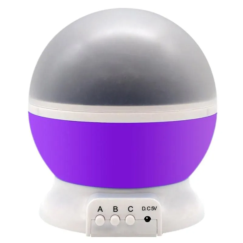 LED Lamp Baby Night Lights Color Changing Star Sky Projector-Purple