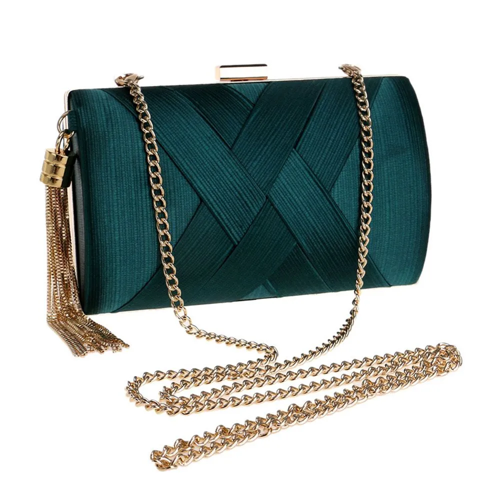 Luxury Design Women Fashion Tassel Clutches Evening Bags