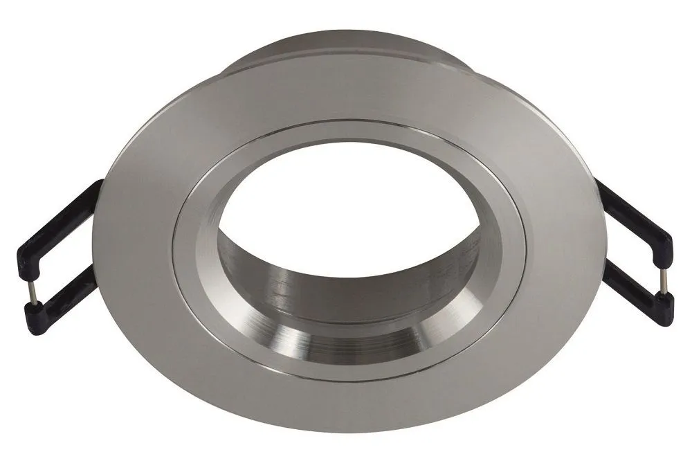 Bright Star Lighting Round Straight Downlighter With Bevelled Edge - Grey