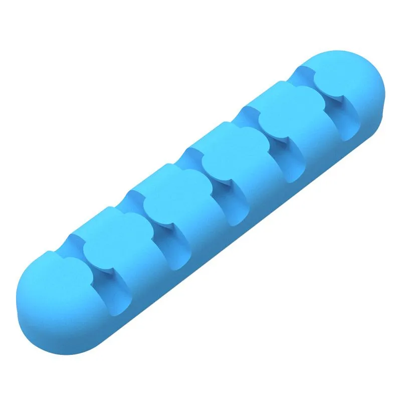 Orico 5 Slot Desktop Cable Clip - Black - Blue