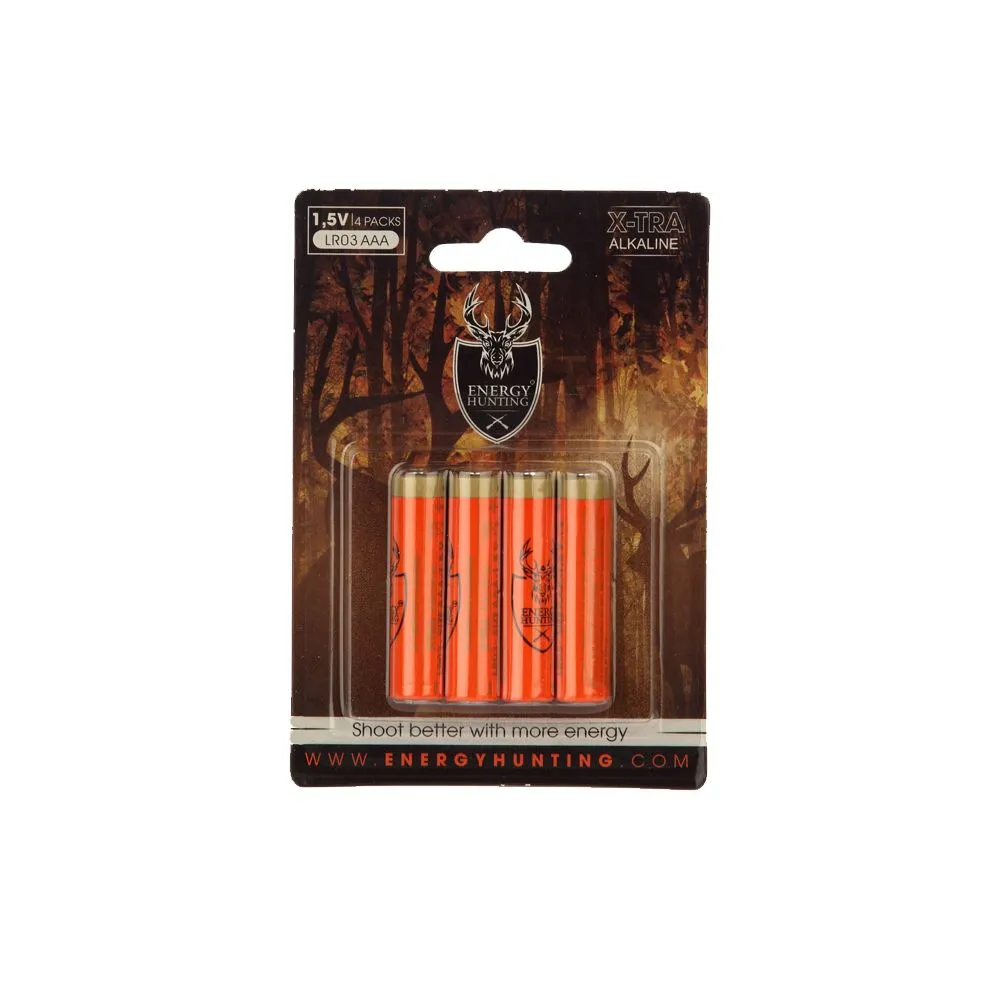 Energy hunting alkaline packs 4 aaa battery