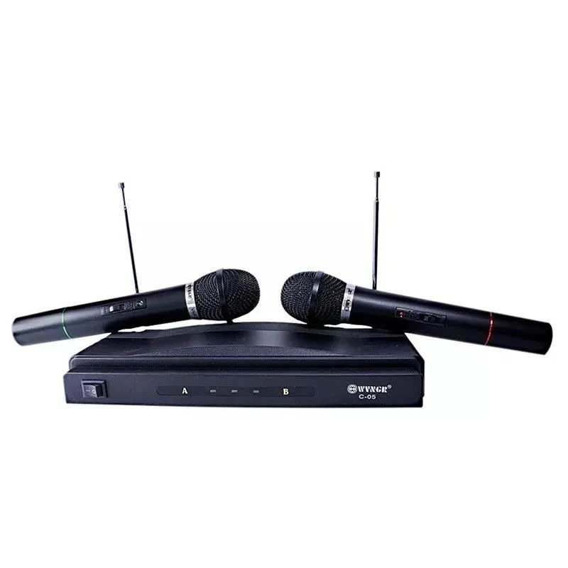Two Channels FM Wireless Microphone & Receiver System