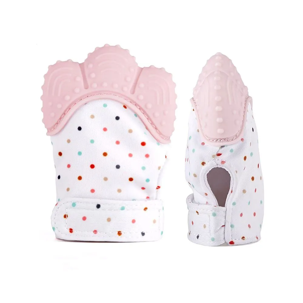 Baby Teething Mitten Glove- Pink