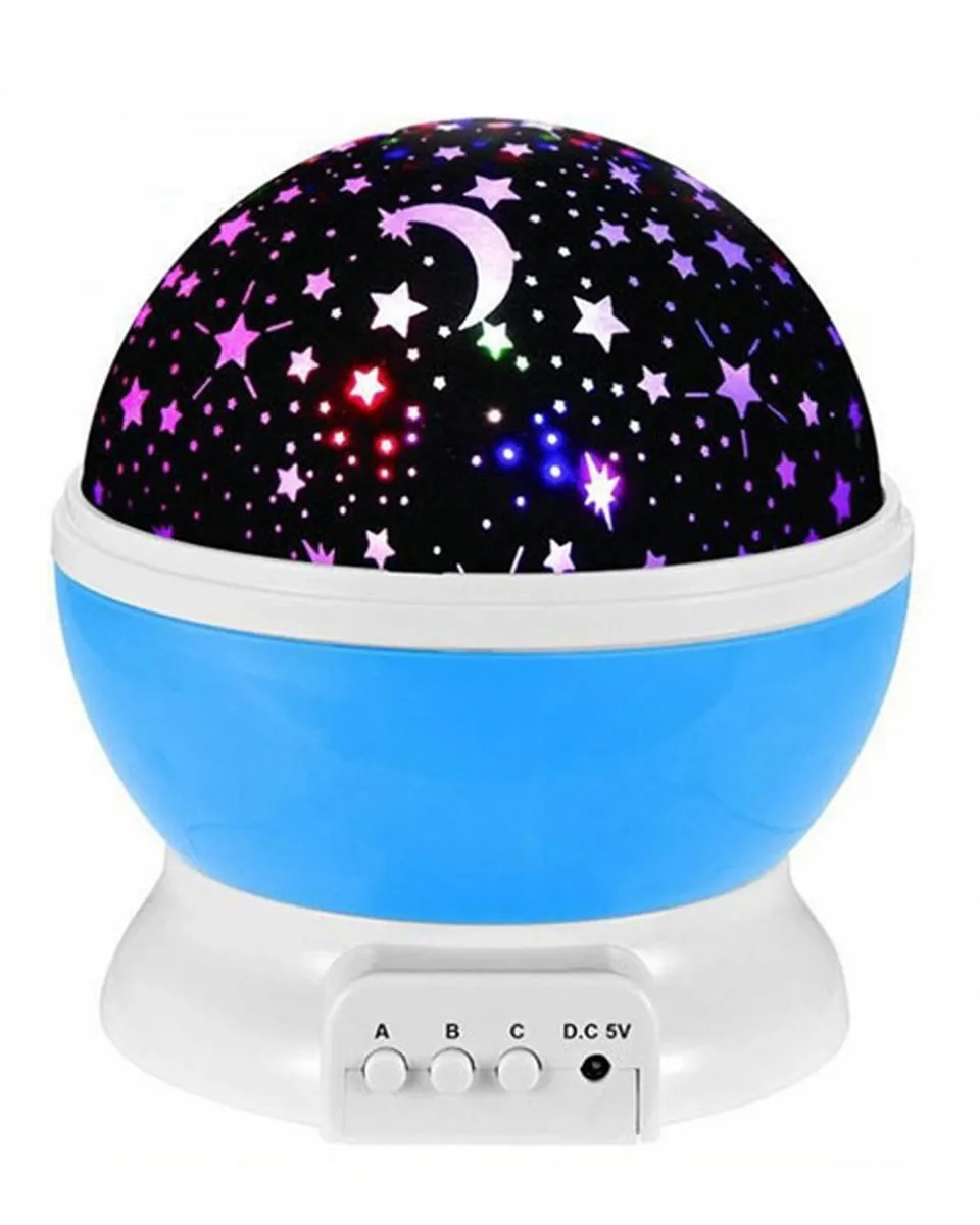 Star Night Light Galaxy Projector LED Lights and 360 Degree Rotation - Blue