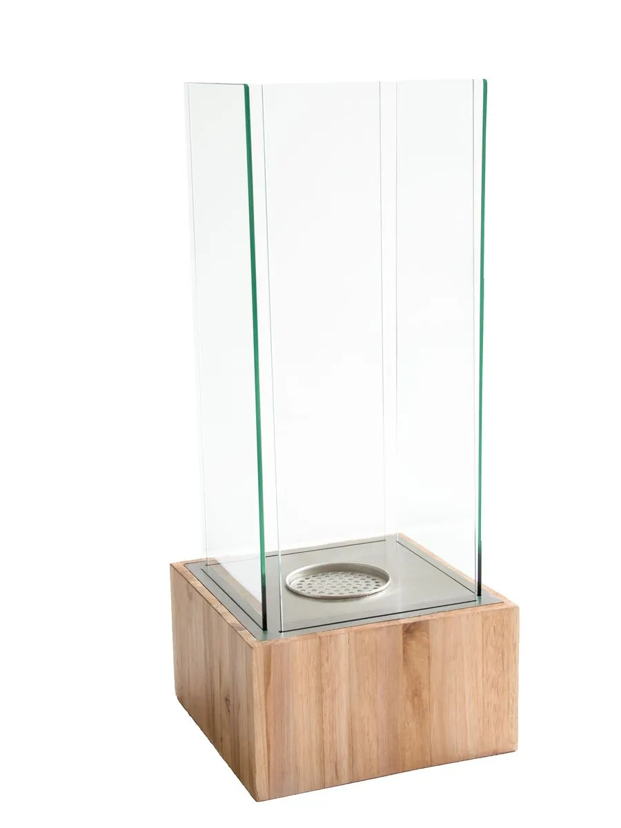 1green Wooden Twirly Ethanol Fireplace