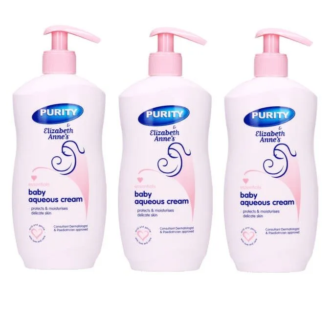 Purity & Elizabeth Anne's - Essentials Baby Aqueous Cream (3 x 500ml)