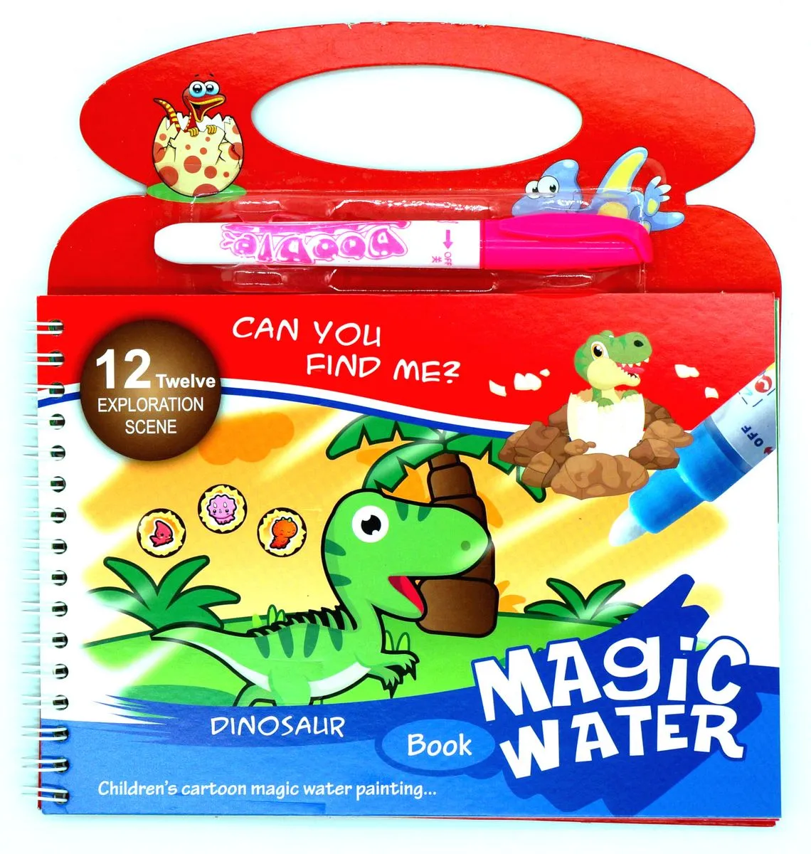 Reusable Magic Water Coloring Book - Dinosaur Series