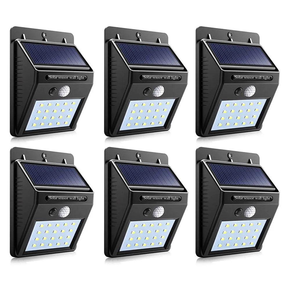 Dmart Set of 6 PIP Motion + CDS Night Sensor Solar LED Wall Light
