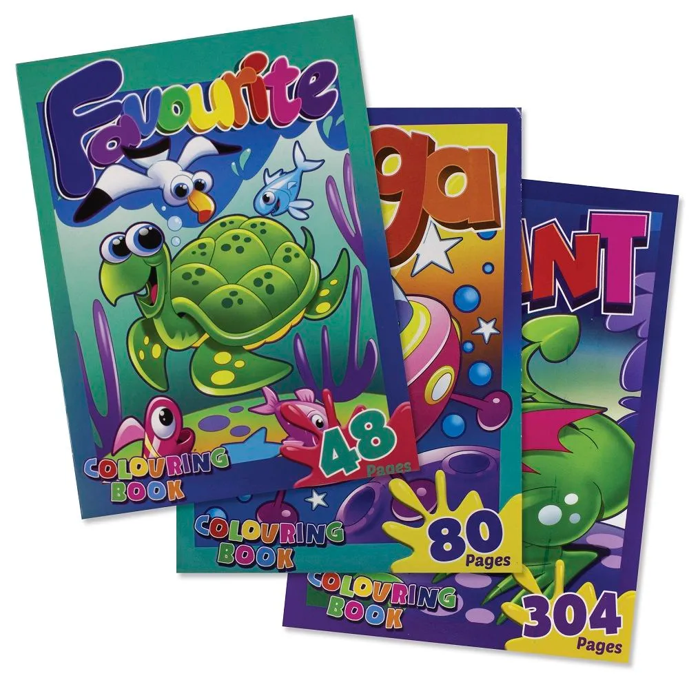 Treeline 48pg, 80pg, 304pg Colouring Books Bundle - 1 of Each