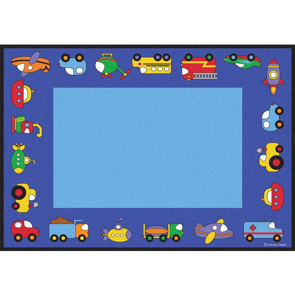 Learning Classroom Carpets - Vehicles - Rectangle - 257 x 178 cm