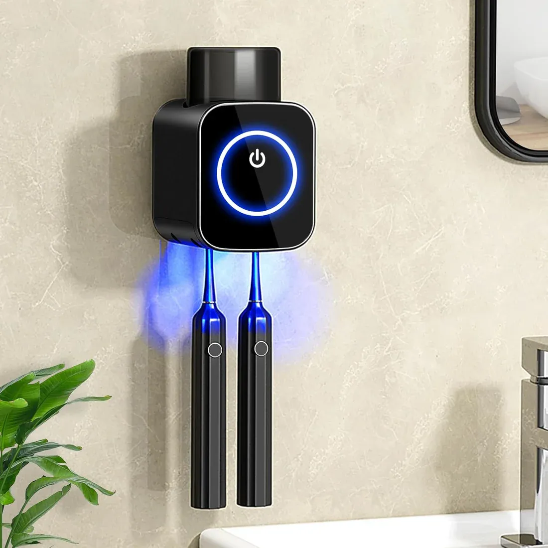 Wall-Mounted Electric Toothbrush Steriliser and Holder