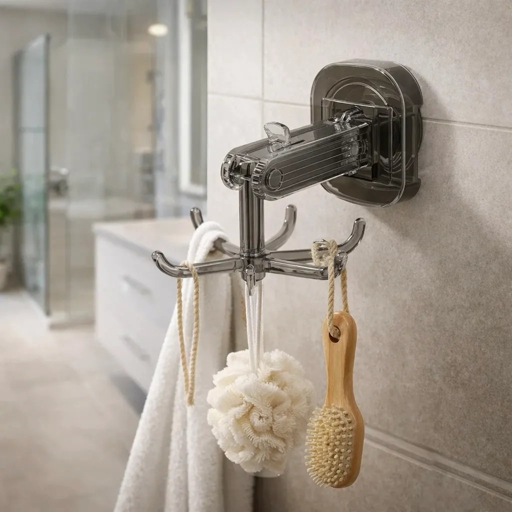 2x 6-Claw Rotating Suction Hooks